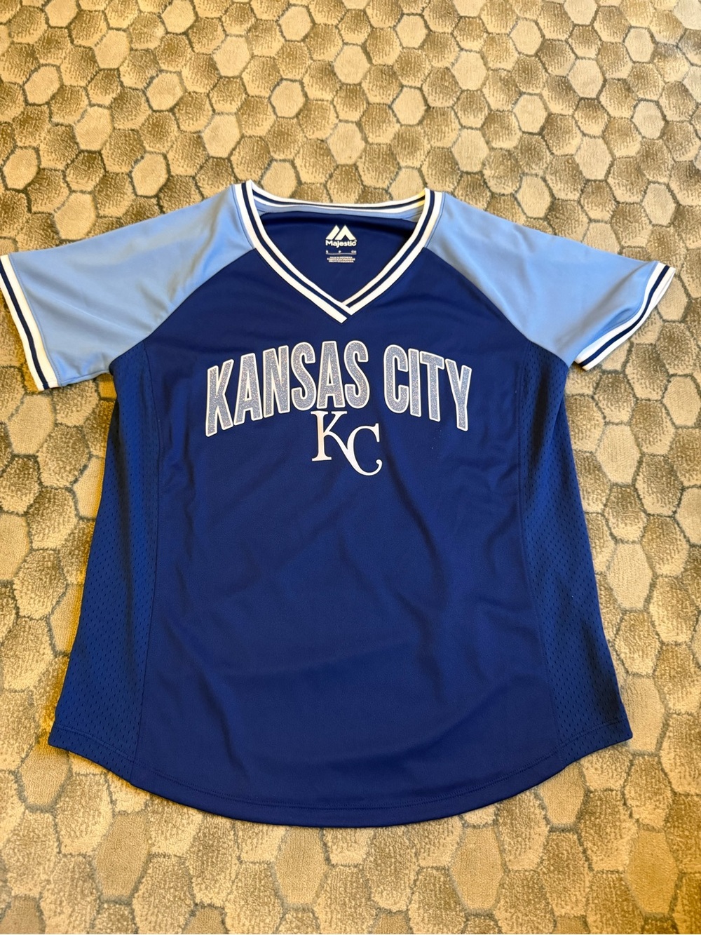 Kansas City Royals Blue and Light Blue V-Neck